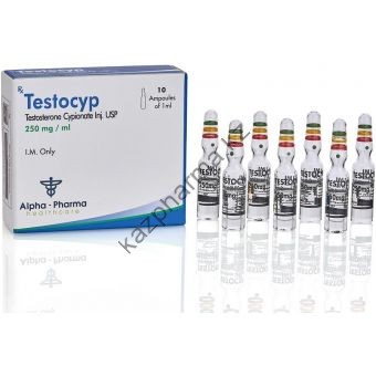 TestoCyp (Тестостерон ципионат) Alpha Pharma 10 ампул по 1мл (1амп 250 мг) - Уральск