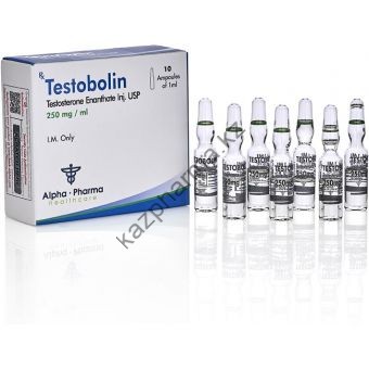 Testobolin (Тестостерон энантат) Alpha Pharma 10 ампул по 1мл (1амп 250 мг) - Уральск