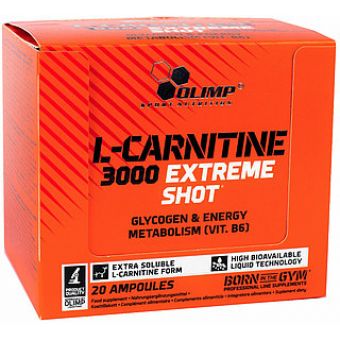 L- Карнитин Olimp L-Carnitine 3000 Extreme Shot (20 ампул по 25мл) - Уральск